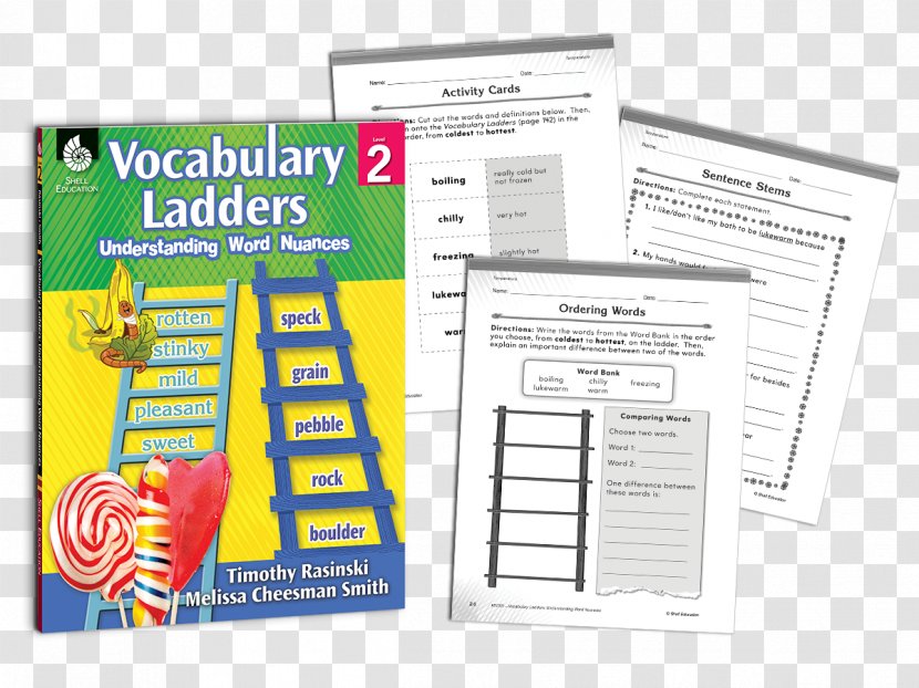 Vocabulary Ladders: Understanding Word Nuances Level 3 Daily Grades 4-6 1-2 Ladders--Understanding 2 - Spelling Transparent PNG