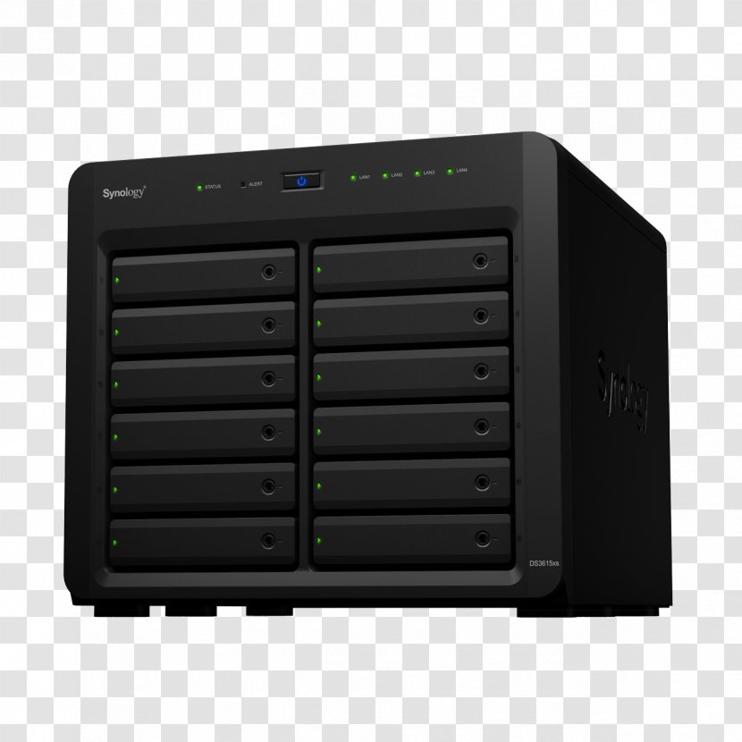 Network Storage Systems Synology Disk Station DS3617xs Hard Drives Inc. Data - Computer Servers - Link Aggregation Transparent PNG