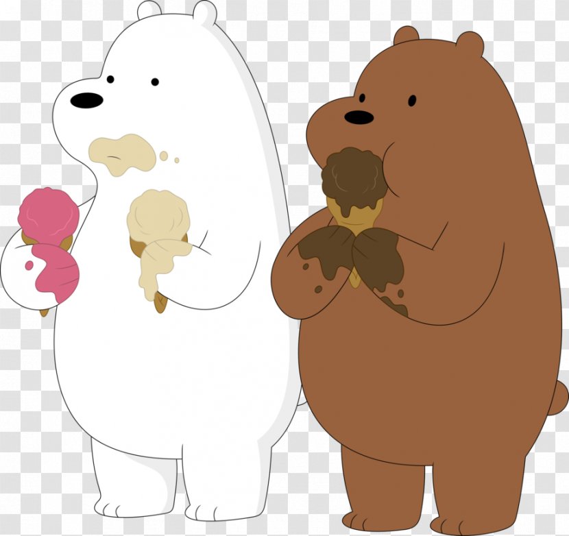 Ice Cream Baby Polar Bear Giant Panda - Silhouette - Bears Transparent PNG