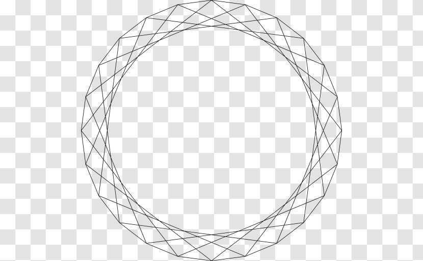 Star Polygon Icositetragon Clip Art - Rim - Area Transparent PNG