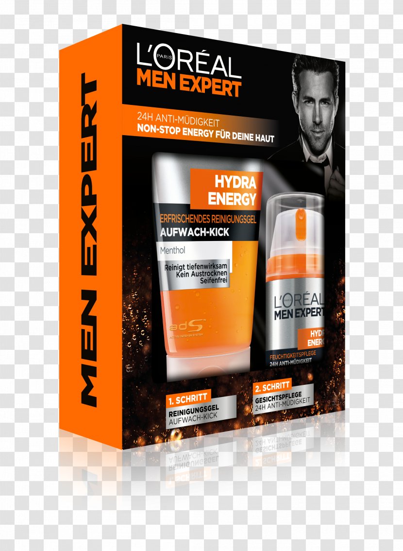 Lotion LÓreal L'Oréal Men Expert Hydra Energetic Anti-Fatigue 24H Daily Moisturizer Garnier Paris - Shaving Transparent PNG