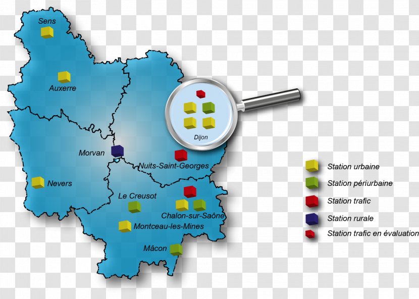 Atmosf Air Bourgogne Map Association Agréée De Surveillance La Qualité L'air Mâcon Boulevard Trémouille - Technology Transparent PNG