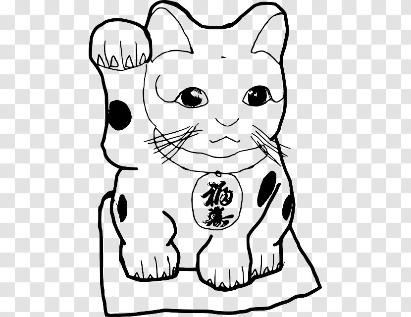 Maneki-neko Clip Art Cat Luck Superstition - Flower - Waving Hi Transparent PNG