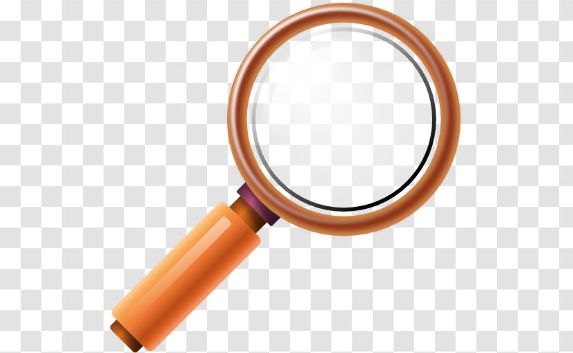 Orange Hardware Magnifying Glass - Editing - Actions Find Transparent PNG