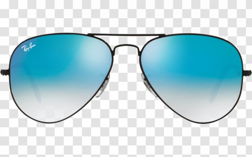 Ray-Ban Aviator Flash Sunglasses Classic - Aqua - Ray Ban Transparent PNG