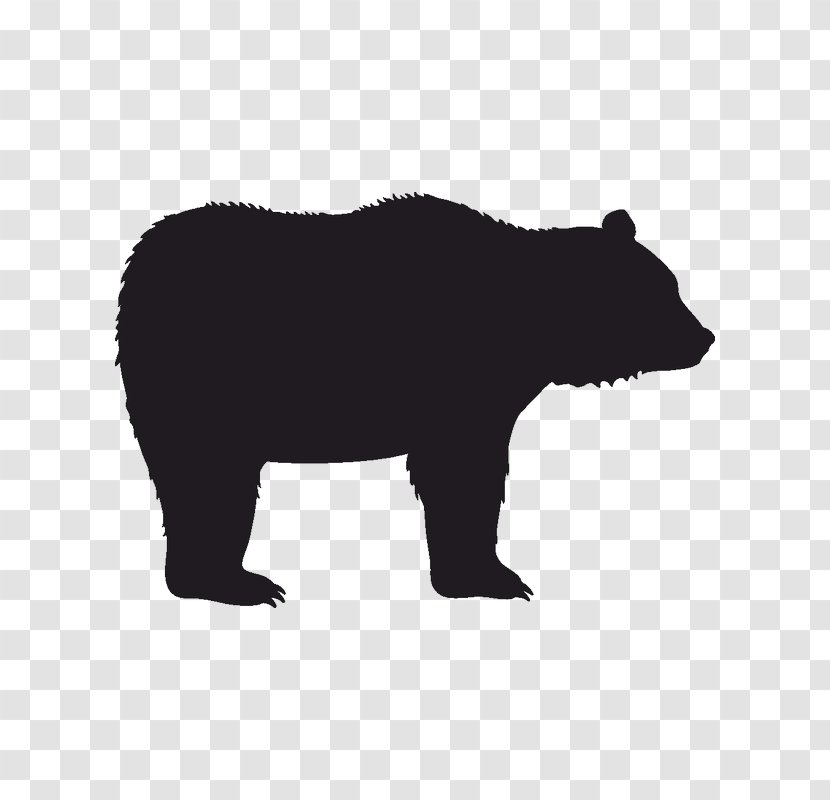 American Black Bear Grizzly Silhouette - Carnivoran Transparent PNG
