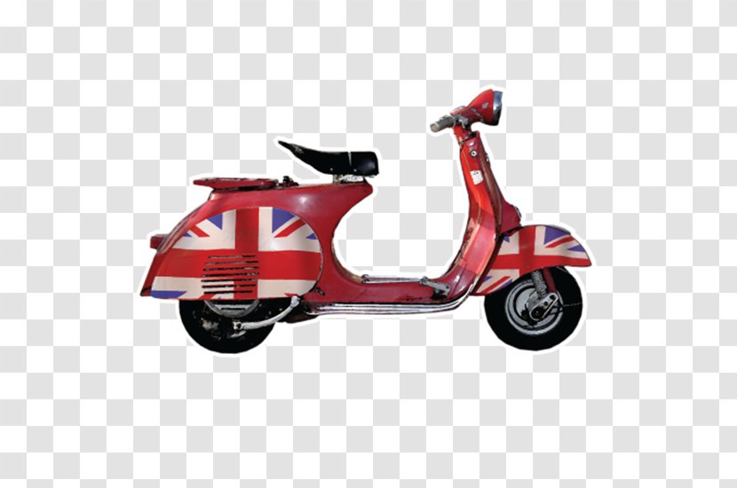 Motorized Scooter Vespa Flag Of The United Kingdom Motorcycle Accessories - Metal Transparent PNG