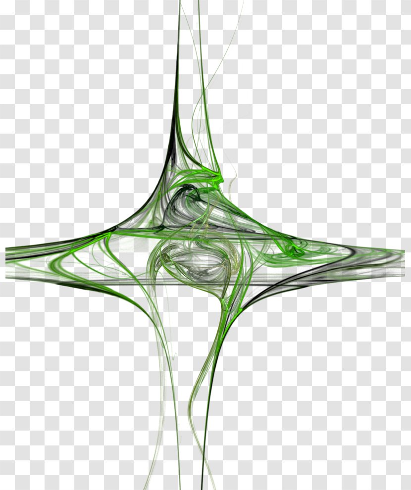 Green Leaf Plant Stem - Glass Transparent PNG