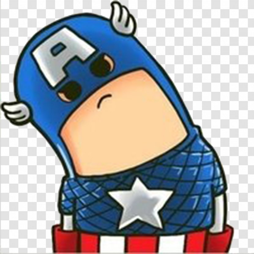 Captain America Cartoon Comics Avatar Superhero - Qversion - Cute Soldier Transparent PNG