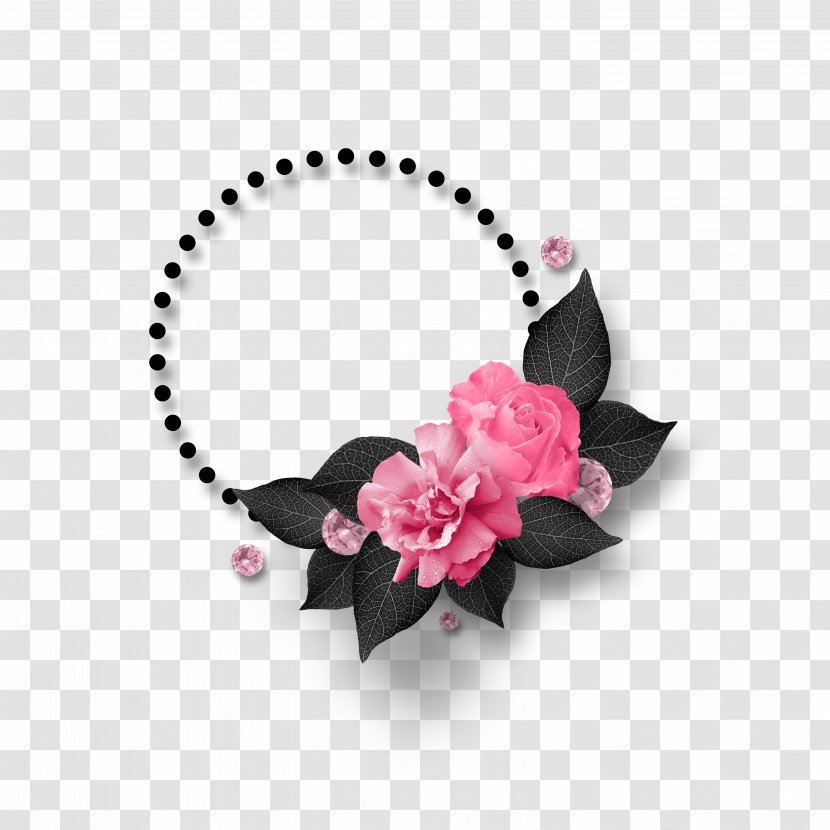 Circular Frame - Hair Accessory - Pink Transparent PNG