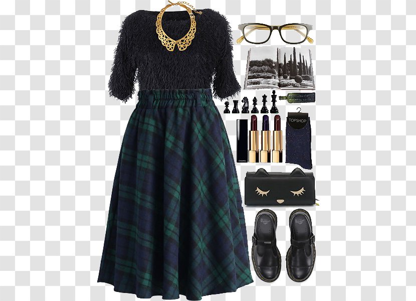 Little Black Dress Skirt Woman Clothing - Full Plaid - Women With High-end Transparent PNG