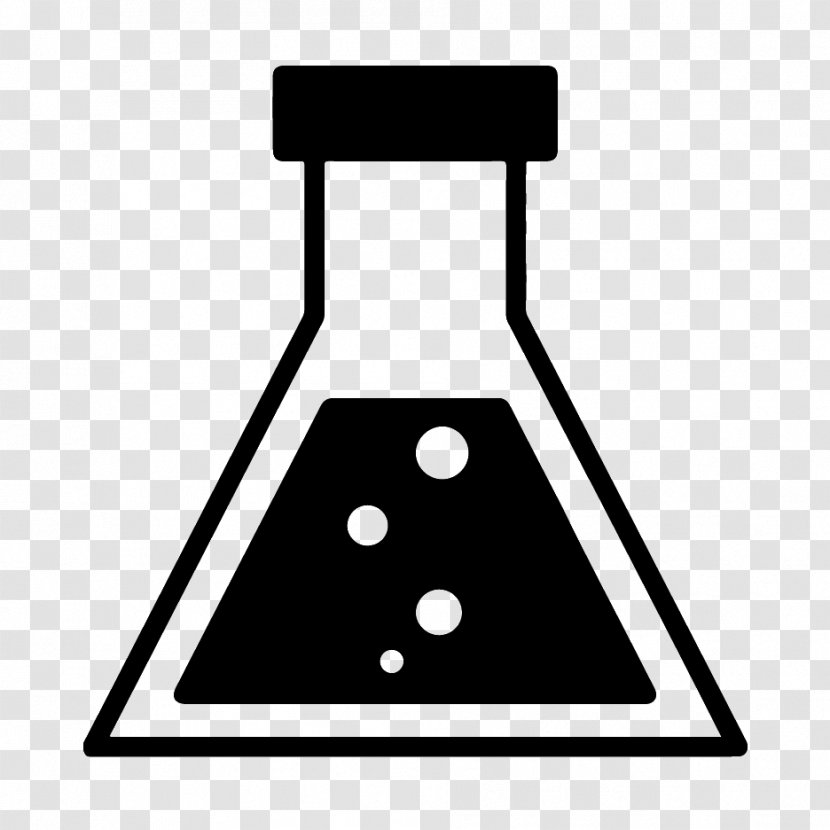 Clip Art Chemistry Laboratory Flasks Vector Graphics - Black And White - Adjusted Symbol Transparent PNG