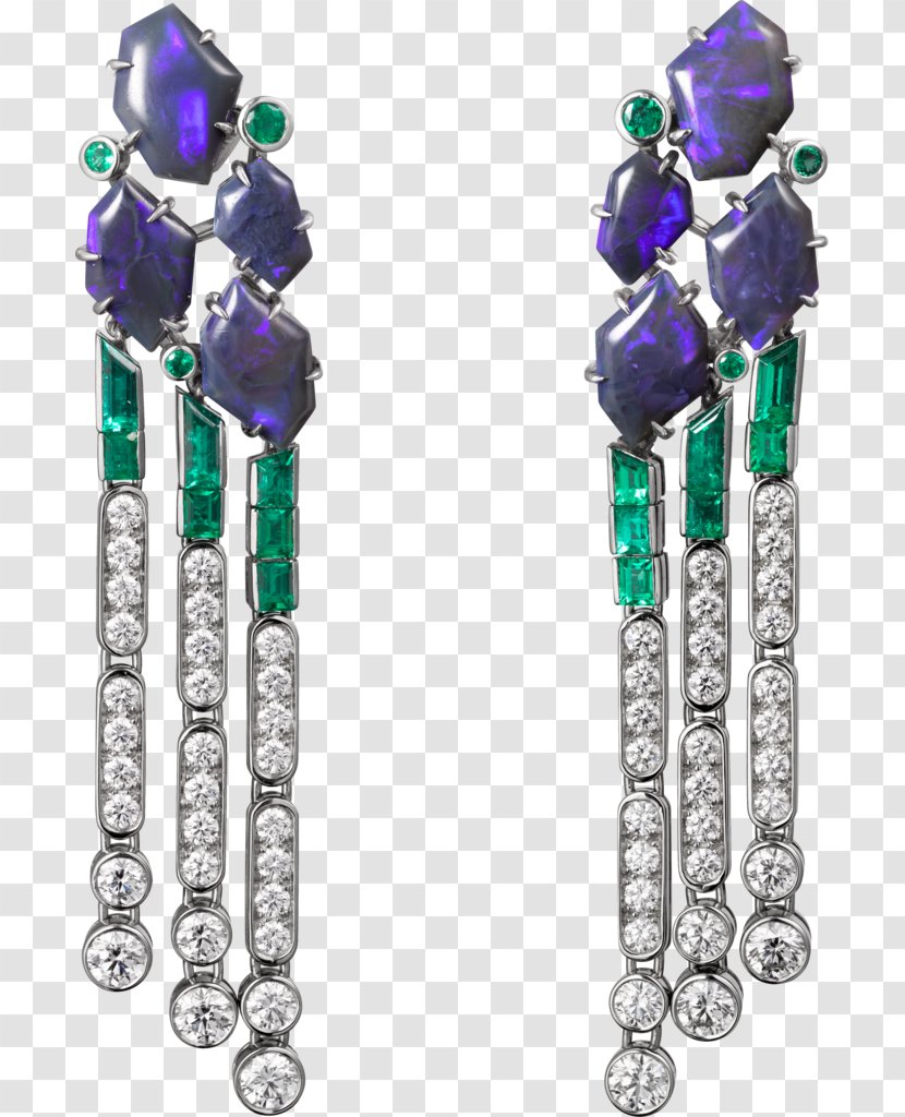 Emerald Earring Cartier Jewellery Diamond - Brooch Transparent PNG