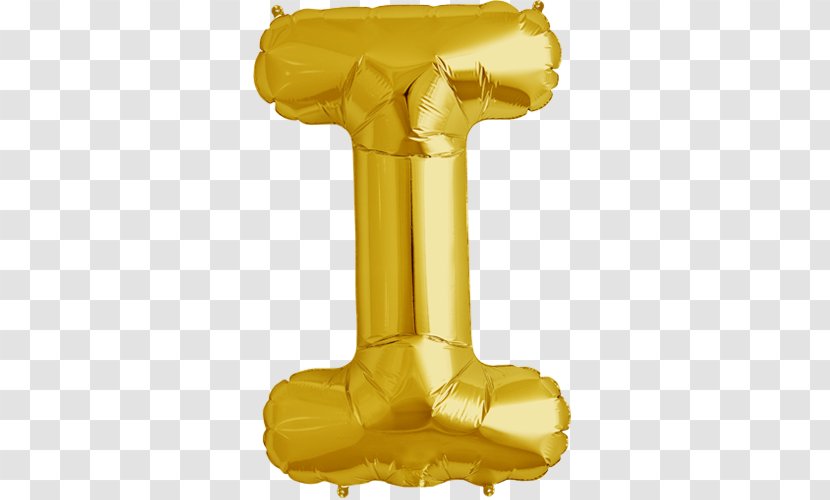 Mylar Balloon Gold Party Birthday - Letter Transparent PNG