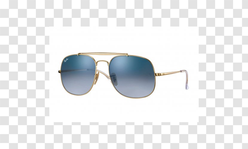 Ray-Ban General Aviator Sunglasses Mirrored - Azure - Ray Ban Transparent PNG