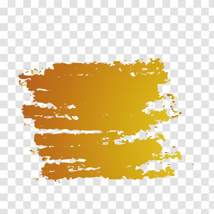 Pencil Paintbrush Clip Art - Yellow - Line Brush Transparent PNG