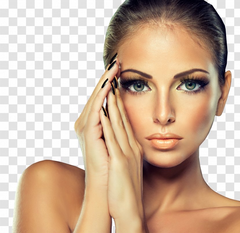 Cosmetics Eyelash Extensions Gold Nail - Watercolor - Frame Transparent PNG