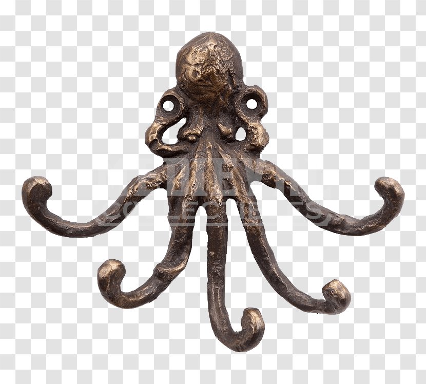 Octopus Hook Wall Cephalopod Iron - Cast Transparent PNG