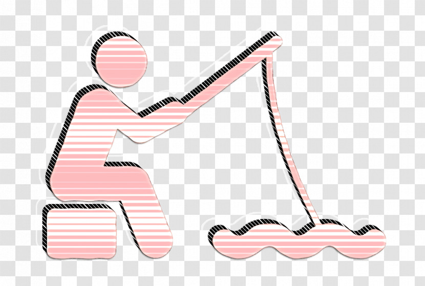 Fishing Man Icon Fish Icon Outdoor Activities Icon Transparent PNG