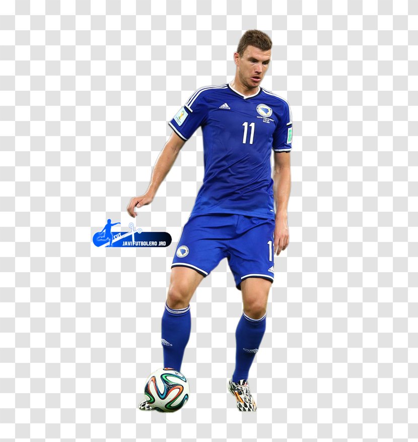 Bosnia And Herzegovina National Football Team 2014 FIFA World Cup Manchester City F.C. Soccer Player - Electric Blue Transparent PNG