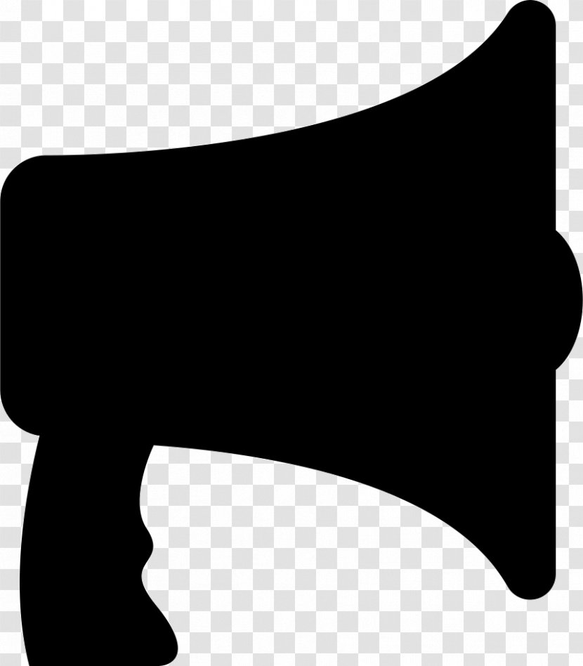 Silhouette Megaphone Loudspeaker Photography - Black And White Transparent PNG