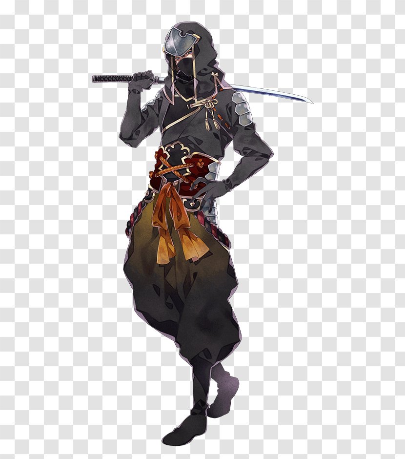 Sengoku Period Nightshade／百花百狼 Gray Wolf Hero Ninja - Costume - Neverwinther Concept Character Transparent PNG