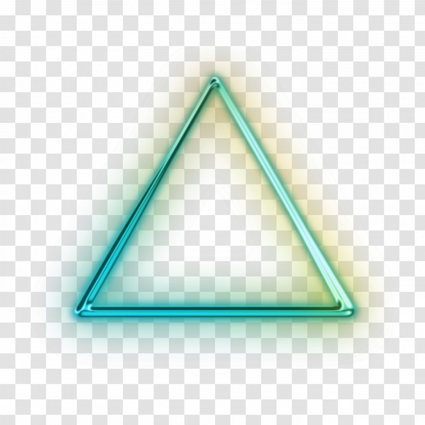 Triangle Neon Lighting Sign Transparent PNG