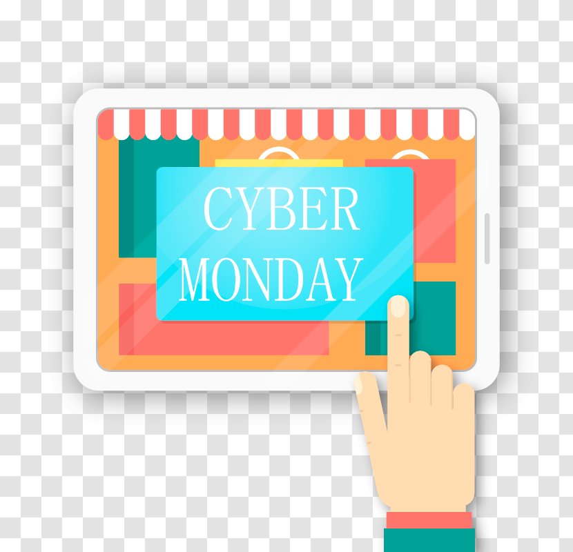 Cyber Monday Online Shopping Discounts And Allowances Coupon Promotion - Vector Transparent PNG