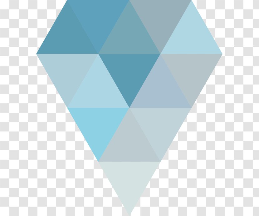 Blue Triangle Shape - Diamond - Collage Transparent PNG