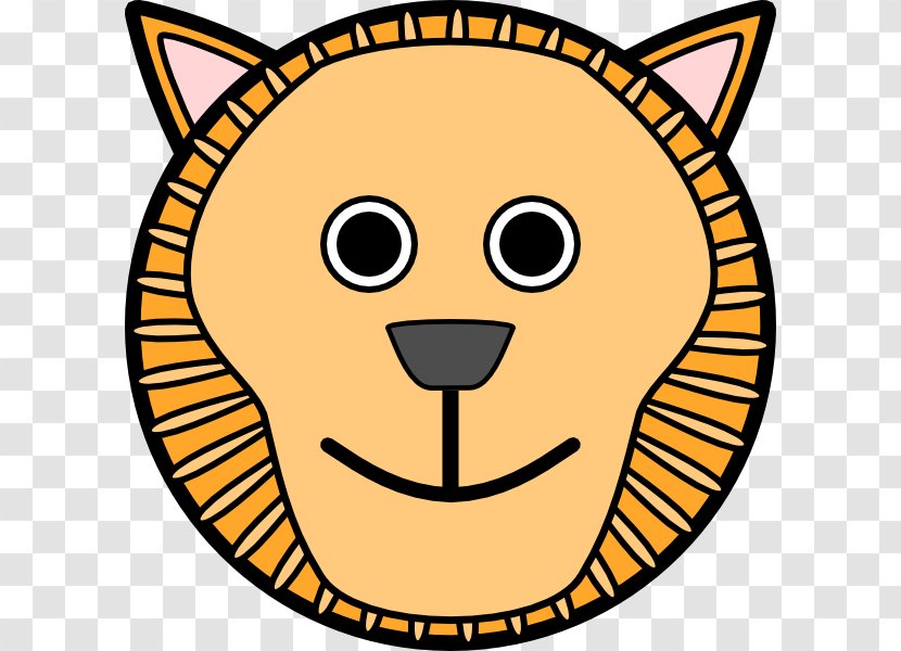 Bengal Tiger Lion Cartoon Face Clip Art - Yellow - Pictures Transparent PNG