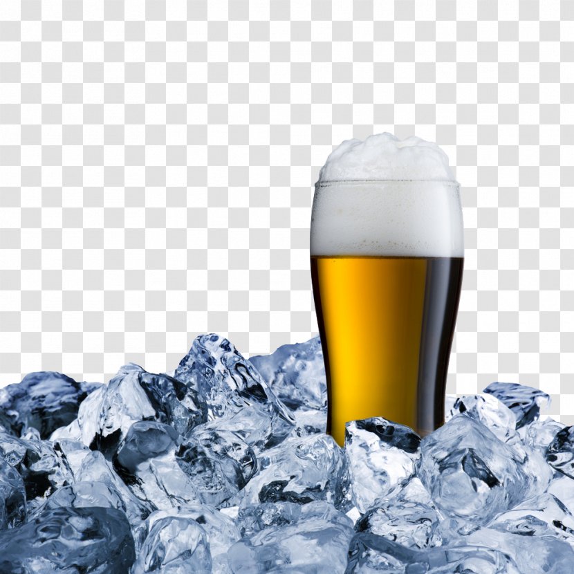 Beer Water Bottles Ice Cube Royalty-free - Glass Transparent PNG