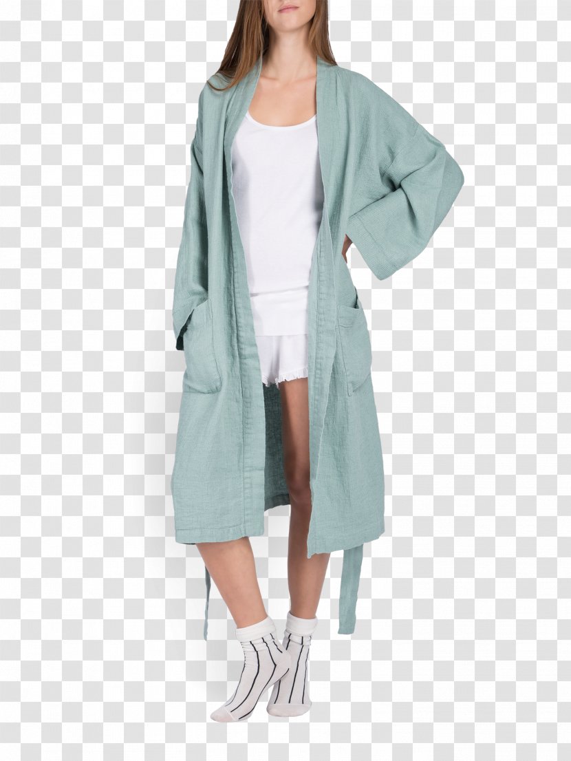 Bathrobe Towel Linens Morgenkåbe Coat - Sleeve - Planter From Hardware Cloth Transparent PNG