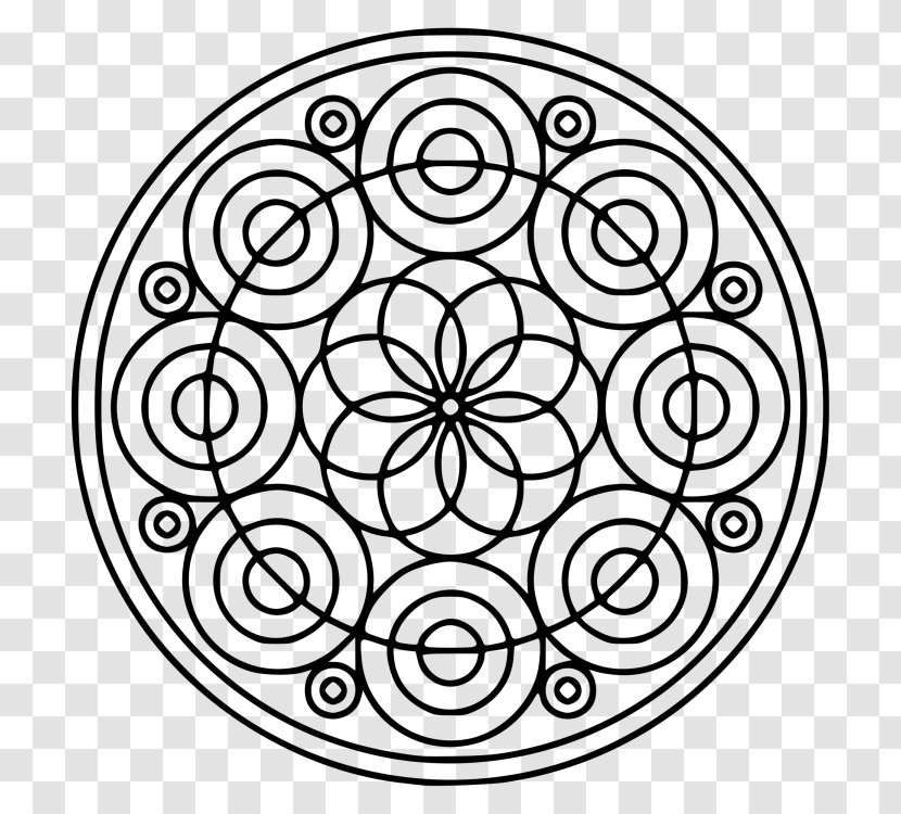 Mandala Coloring Book Circle Shape - Plant Transparent PNG