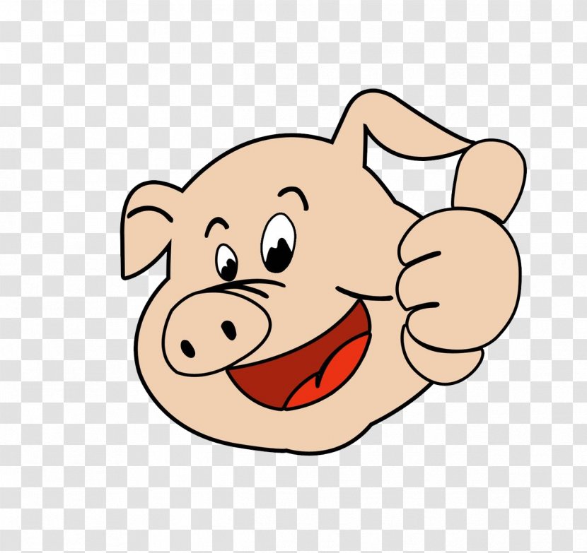 Cartoon Avatar Domestic Pig - Mammal - The 's Pig' S Head Transparent PNG