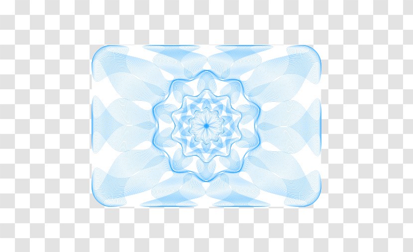 Guilloché Motif Rosette Pattern - Sky - Design Transparent PNG