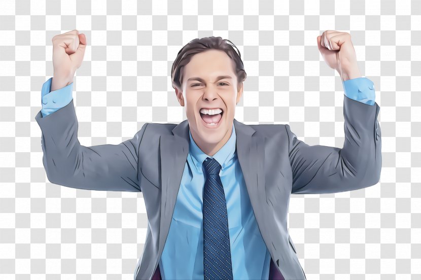 Gesture Cheering Arm Finger Shout - Business Happy Transparent PNG