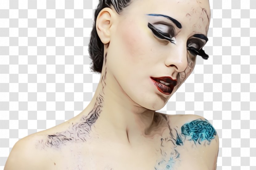 Eyelash Eye Liner Photo Shoot Shoulder - Tattoo - Closeup Transparent PNG