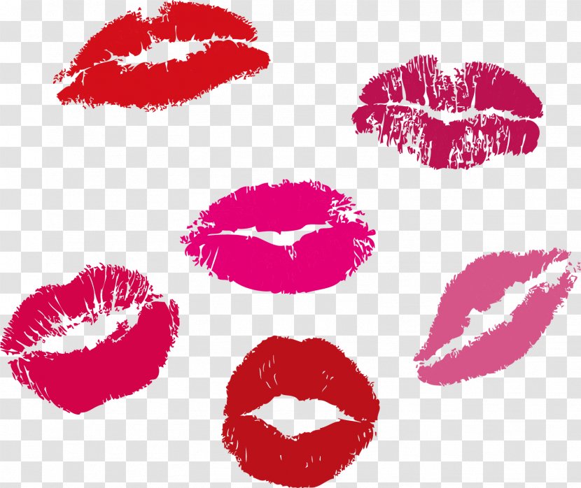 Lip Mouth Euclidean Vector Illustration - Tree - Red Lipstick Transparent PNG