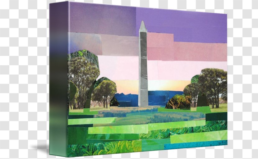 Majorelle Blue Garden Architecture Facade Painting - Washington Monument Transparent PNG