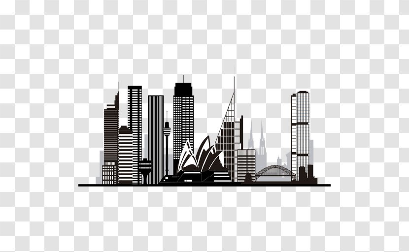 Silhouette Skyline Illustration Image - Mixed Use Transparent PNG