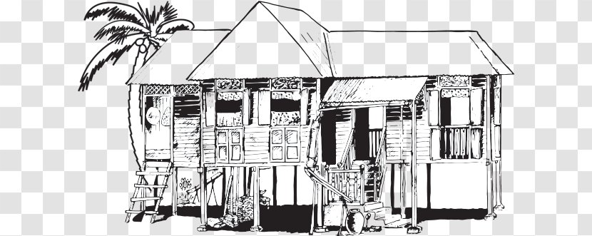 The Kampung Boy Production Drawing Malay Houses Sketch - Shed Transparent PNG