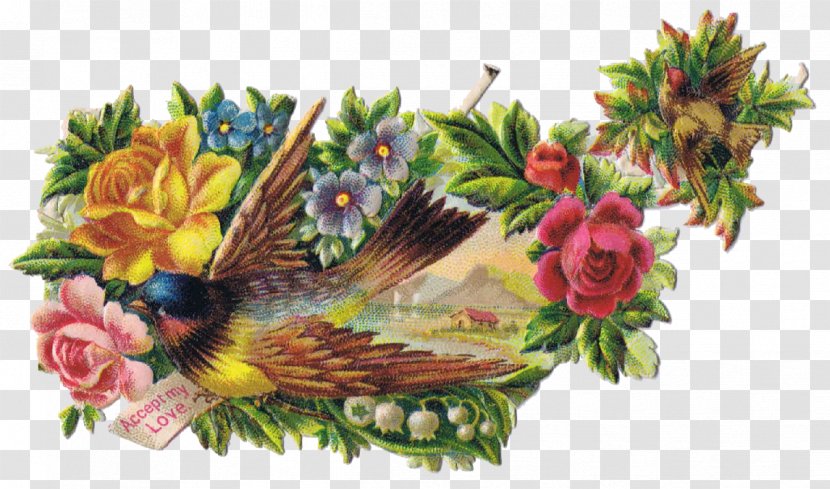 Bird Vintage Clothing Clip Art - Floral Design Transparent PNG