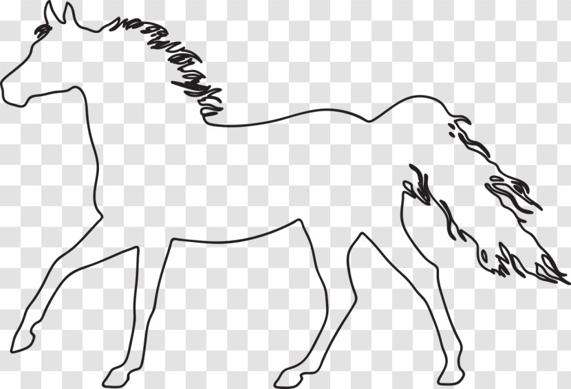 Konik Drawing Arabian Horse Standing Clip Art - Head - Silhouette Transparent PNG