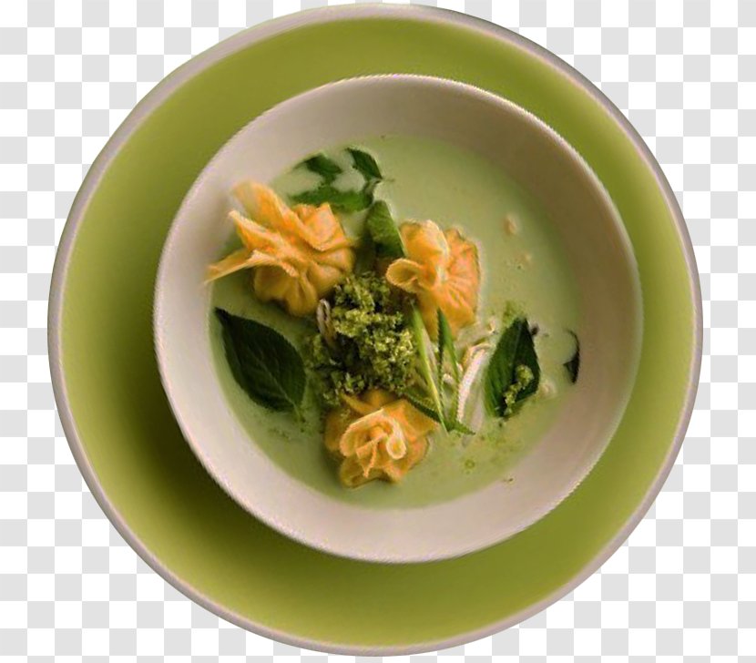 Broth Plate Vegetarian Cuisine Garnish Recipe - Tableware Transparent PNG