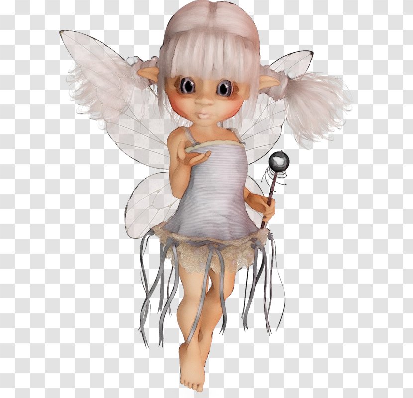 Angel Cupid Wing Doll Costume - Watercolor Transparent PNG