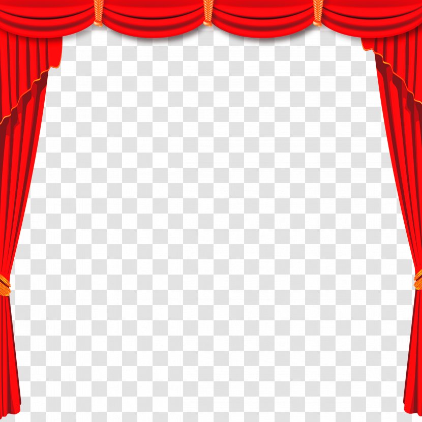Theater Drapes And Stage Curtains Theatre Pattern - Curtain - Chinese New Year Festival Red Transparent PNG
