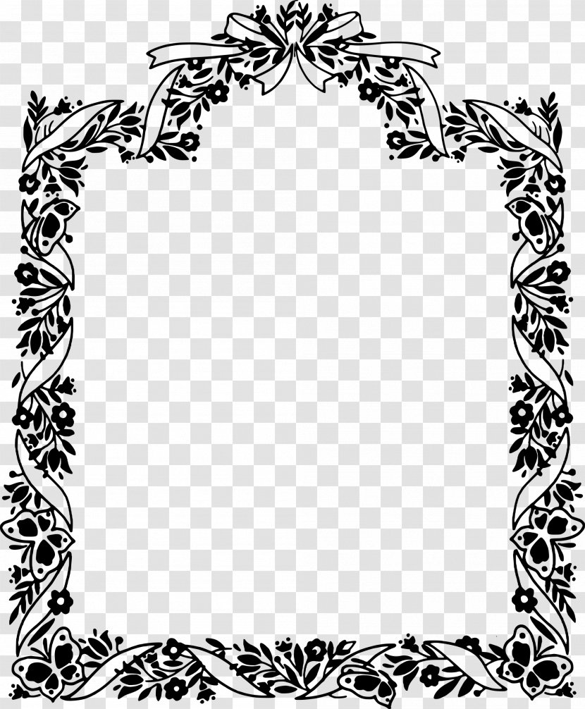 T-shirt Black And White Clip Art - Picture Frame Transparent PNG