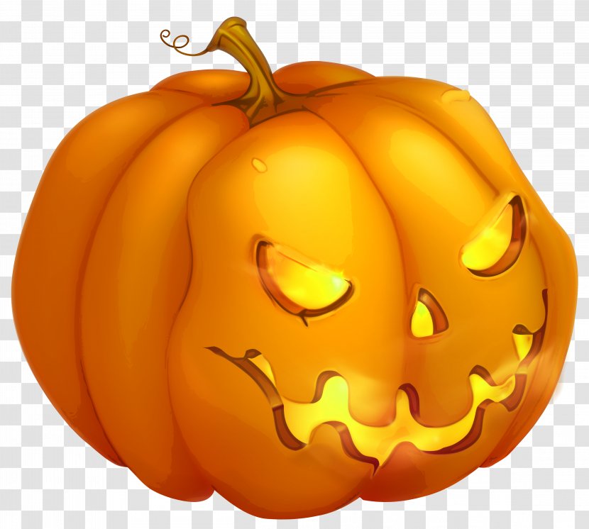 Pumpkin Halloween Jack-o'-lantern Clip Art - Calabaza - Evil PNG Clipart Image Transparent PNG