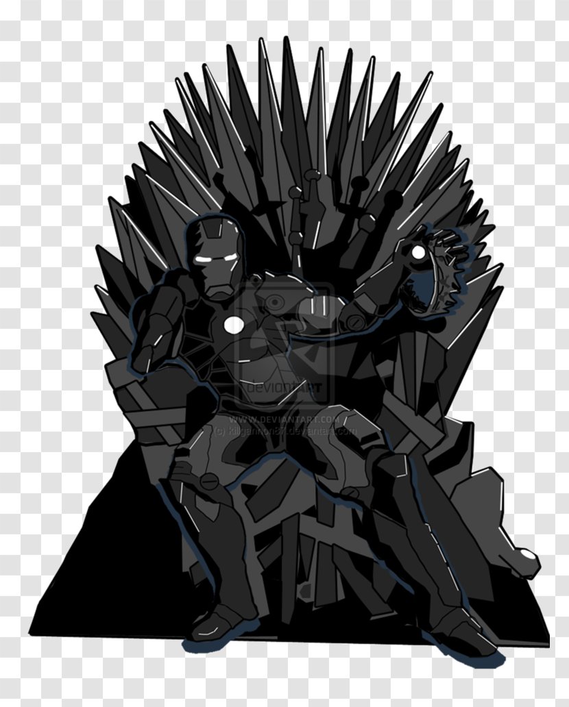 Iron Man Throne A Game Of Thrones T-shirt - Drawing Transparent PNG