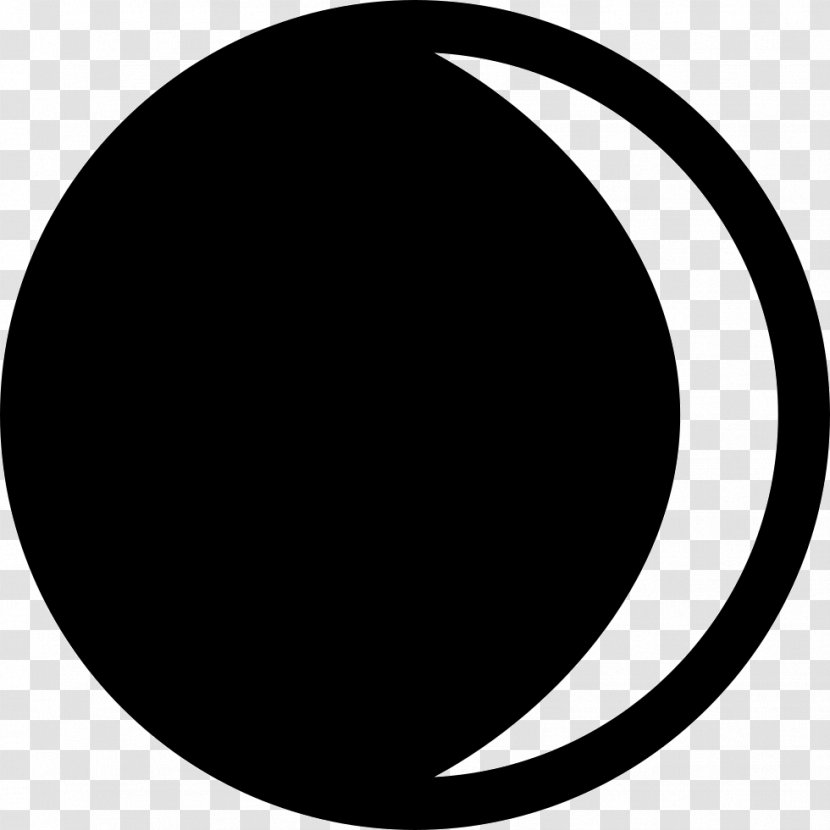 Crescent Circle Point White Black M Transparent PNG